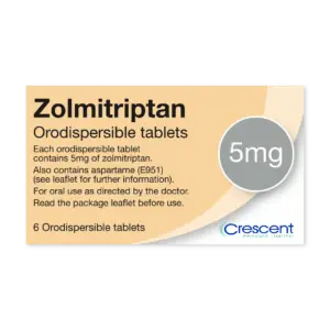 Zolmitriptan 5mg Orodispersible Tablets, Crescent Pharmaceuticals, Crescent Pharma, Crescent Medical UK, Crescent Manufacturing, Crescent R&D, Thorpe Laboratoires, Andover Warehouse, Barnsley Warehouse, M&A Pharma, M&A Pharmachem, Archimedis, Uk Generic Medicine, Uk Pharmaceuticals