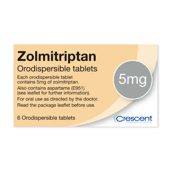 Zolmitriptan 5mg Orodispersible Tablets, Crescent Pharmaceuticals, Crescent Pharma, Crescent Medical UK, Crescent Manufacturing, Crescent R&D, Thorpe Laboratoires, Andover Warehouse, Barnsley Warehouse, M&A Pharma, M&A Pharmachem, Archimedis, Uk Generic Medicine, Uk Pharmaceuticals