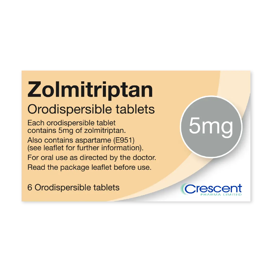 Zolmitriptan 5mg Orodispersible Tablets, Crescent Pharmaceuticals, Crescent Pharma, Crescent Medical UK, Crescent Manufacturing, Crescent R&D, Thorpe Laboratoires, Andover Warehouse, Barnsley Warehouse, M&A Pharma, M&A Pharmachem, Archimedis, Uk Generic Medicine, Uk Pharmaceuticals