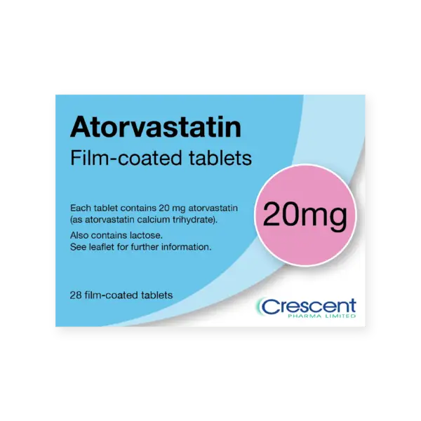 Atorvastatin 20mg Film-coated Tablets, Crescent Pharmaceuticals, Crescent Pharma, Crescent Medical UK, Crescent Manufacturing, Crescent R&D, Thorpe Laboratoires, Andover Warehouse, Barnsley Warehouse, M&A Pharma, M&A Pharmachem, Archimedis, Uk Generic Medicine, Uk Pharmaceuticals