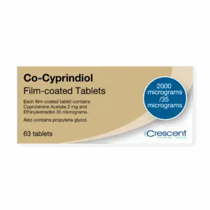 Co-Cyprindiol 2000mcg/35mcg Film-coated Tablets, Crescent Pharmaceuticals, Crescent Pharma, Crescent Medical UK, Crescent Manufacturing, Crescent R&D, Thorpe Laboratoires, Andover Warehouse, Barnsley Warehouse, M&A Pharma, M&A Pharmachem, Archimedis, Uk Generic Medicine, Uk Pharmaceuticals