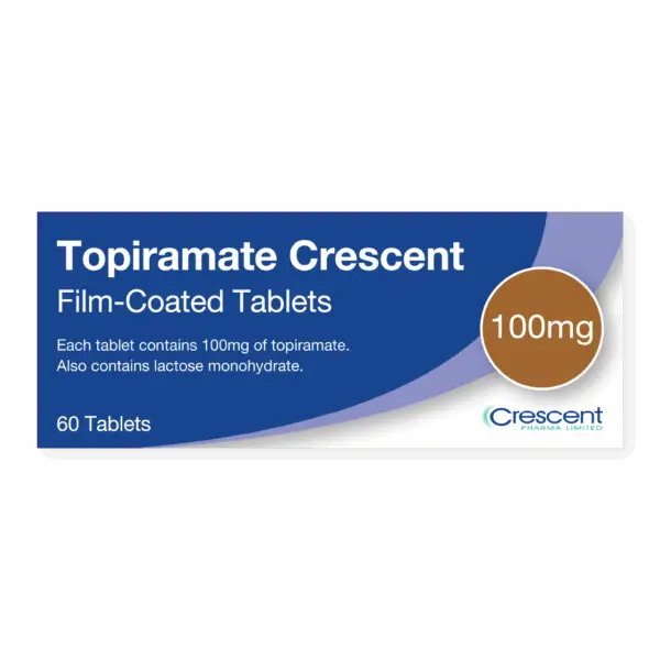 Topiramate 100mg Film-coated Tablets, Crescent Pharmaceuticals, Crescent Pharma, Crescent Medical UK, Crescent Manufacturing, Crescent R&D, Thorpe Laboratoires, Andover Warehouse, Barnsley Warehouse, M&A Pharma, M&A Pharmachem, Archimedis, Uk Generic Medicine, Uk Pharmaceuticals