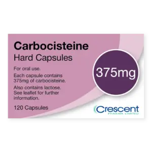 Carbocisteine 375mg Capsules, Crescent Pharmaceuticals, Crescent Pharma, Crescent Medical UK, Crescent Manufacturing, Crescent R&D, Thorpe Laboratoires, Andover Warehouse, Barnsley Warehouse, M&A Pharma, M&A Pharmachem, Archimedis, Uk Generic Medicine, Uk Pharmaceuticals